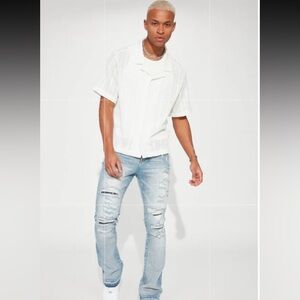 30x30 Men's Distressed Denim Skinny Jeans